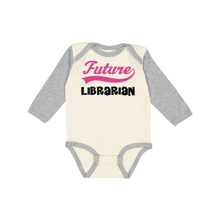 

Inktastic Future Librarian Gift for Girls Gift Baby Girl Long Sleeve Bodysuit