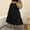Black, variant on MRULIC skirts for women Skirt Long Swing Women’s Dress Boho Pleated Elastic Waist With Pockets Flowy Summer ALine Beach Tiered Skirt Black + L