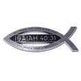 thumbnail image 1 of Christian Fish Isaac 40:31 Verset Emblème Chrome, 1 of 1