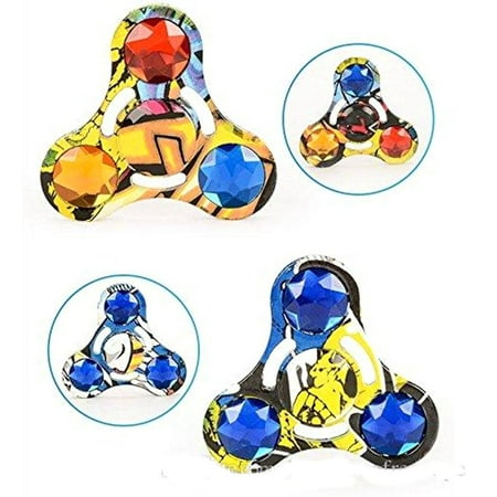 Diamond Spinner - Rhinestone Diamond Gem Rainbow Metal Fidget Finger Spinner EDC ADHD Random