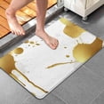 thumbnail image 4 of Gold Splash Marble Pattern Bathroom Rugs Mat,Non Slip Microfiber Bathroom Rug,Rubber Backing,Soft Bathroom Mats for Bathroom Floor,Tub and Shower,20x32in(50x80cm), 4 of 5