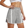 thumbnail image 3 of Uaswgudfs Women's Color Block Athletic Shorts, Elastic Drawstring Loose Fit Casual Shorts for Summer Sports & Daily Wear, 3 of 6