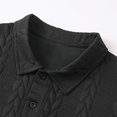 thumbnail image 5 of Zenithor Men's 2 Piece Rib Collar Shirts and Cargo Shorts Set Textured Short Sleeve Top Match Set Summer Beach Outfits S-3XL, 5 of 6