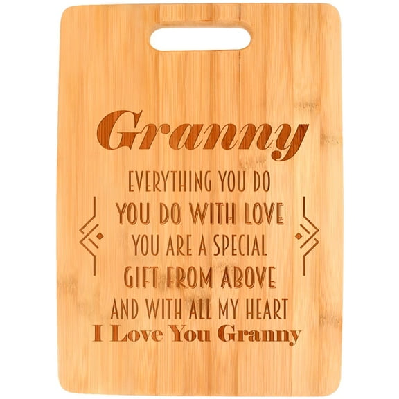ThisWear Gifts for Granny Gifts for Grandma Granny You Are A Special Gift From Above Poem Big Rectangle Bamboo Cutting Board