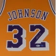 thumbnail image 2 of Magic Johnson Autographed Los Angeles Lakers (Yellow #32) Deluxe Framed Jersey - Beckett, 2 of 2