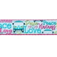 thumbnail image 3 of Country Brook Design - Love and Peace Ribbon on Rose Nylon Webbing (1 Inch, 10 Yards), 3 of 4