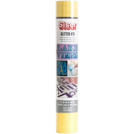 UPC: 0854209008103 | Siser Glitter HTV Vinyl 11.8 X36 Roll-Lemon Sugar