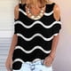 thumbnail image 2 of Elegante mujer cuello redondo impresión manga corta camiseta blusa Tops sudadera OAVQHLG3B Store lin121212, 2 of 5