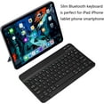 thumbnail image 2 of Ultra-Slim Bluetooth Keyboard Portable Mini Wireless Keyboard Rechargeable for Apple iPad iPhone Samsung Tablet Phone Smartphone iOS Android Windows (10 inch Black), 2 of 7