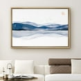 thumbnail image 2 of PixonSign Framed Canvas Print Wall Art Abstract Blue Watercolor Hills Nature Wilderness Illustrations Modern Art Contemporary Scenic Colorful for Living Room, Bedroom, Office - 16"x24" Natural, 2 of 5