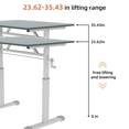 thumbnail image 4 of 39 inch Computer Desk,Height Adjustable Desk,Multifunctional Home Office Desk,Writing Desk Study Table for Small Space,Bedroom,Grey, 4 of 7