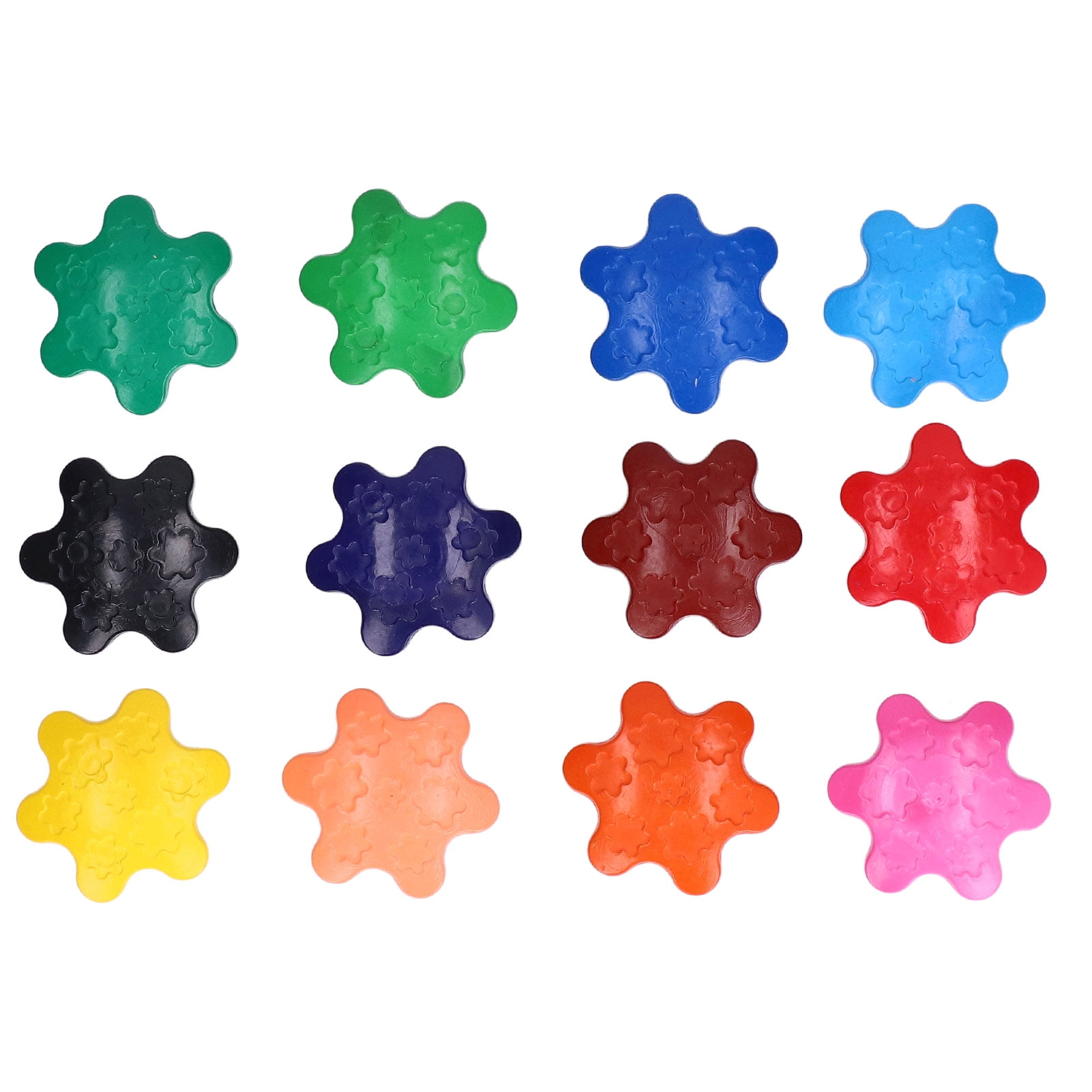 Snowflake Crayon, Toddler Crayons Easy To Wipe 12 Color Washable For Children Over 3-8 Years Old