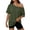 Army Green, variant on CXHEGBEJ Off Shoulder One Shoulder Short Sleeve Tops For Women Summer Casual Loose fit Blouse Lightweight Basic Tees Cute Fashion Clothes Pullover T Shirt Blue L