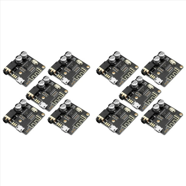 10 Uds. Placa Receptora de Audio Bluetooth BT 5,0 Amplificador de Audio Estéreo 3,7-5V Amplificador de Altavoz para Coche DIY