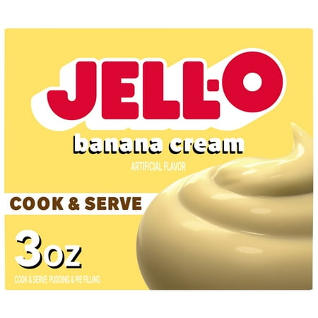 Jell-O Cook & Serve Banana Cream Pudding & Pie Filling Mix, 3 oz Box