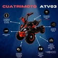 thumbnail image 2 of Motocicleta Infantil SHAHOMA ATV03 Premium 49cc Naranja + Casco Infantil SHAHOMA, 2 of 9