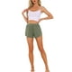 thumbnail image 2 of INSPIRAR CHIC Pantalones Cortos de Lounge para Mujeres en Paquete de 2, Cintura Alta, Ropa de Dormir Casual, Cómodos, Sólidos, Parte Inferior de Pijama M Verde+Verde, 2 of 6