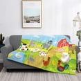 thumbnail image 3 of Vsdgher Farm Animals 3 Pattern Fleece Throw Blanket, Horizontal Fleece Bedding Home Decor for Couch & Bed All Season Use -80"x60", 3 of 6