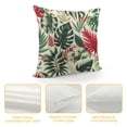 thumbnail image 4 of GOSMITH Tropical Pillow Covers Summer Hawaiian Style Coral Orange Aqua Blue Green Leaf Print Decorative Throw Pillows Outdoor Modern Decorations Pillow Cases for Couch Sofa Bed Decor, 4 of 5