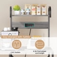 thumbnail image 3 of Walsunny Kitchen Bakers Rack with Power Outlet,Industrial Kitchen Island Storage Shelf with 6 Hooks 6 Tier Rack, 3 of 8