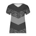 thumbnail image 4 of DPTALR T-shirt Imprimé pour Femme à Col en V, Haut Ample, 4 of 4