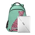 thumbnail image 7 of FORMRS Unisex Backpack Elementary School Travel Bookbag with Reflective Stripes, Pink Cheetah, 7 of 7