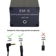 thumbnail image 4 of Amplificador de Micrófono Electret EM-6 XLR A 3,5 mm, Entrada de Micrófono con Conector de 3,5 mm, Mezclador de Audio, Tarjeta de Sonido y Convertidor de Captación., 4 of 5