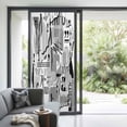 thumbnail image 3 of Torn Paper Window Privacy Film, Vintage Abstract Collage Newspaper Art Static Cling UV Sun Blocking Heat Control Window Tint Day and Night, Non-Adhesive One Way Windows Privacy Cover 35.4''x78.7'', 3 of 7