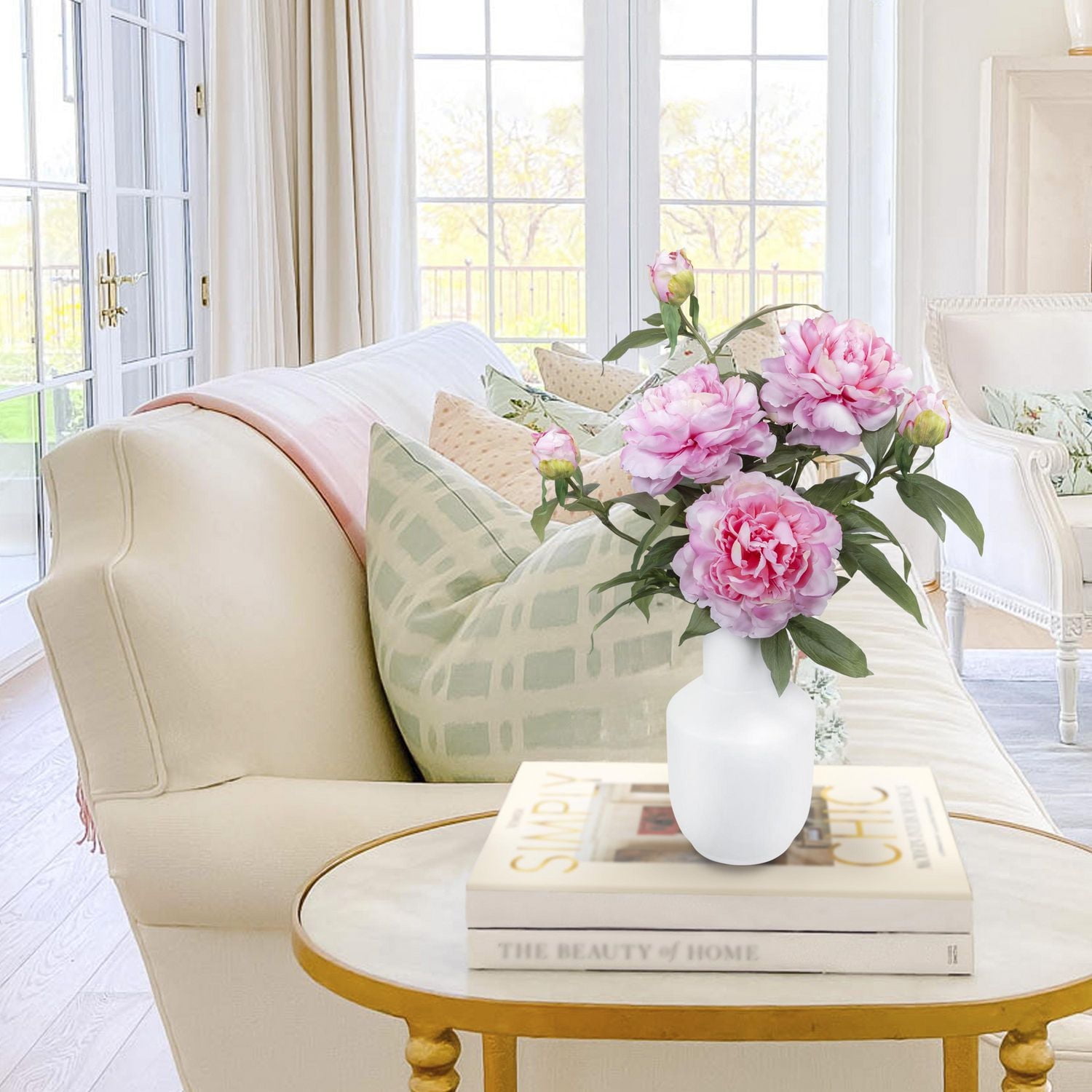 Mainstays Artificial Peony Long Stem