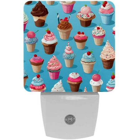 

Ice Cream LED Square Night Lights - Energy Efficient and Stylish Bedroom Lighting Solution