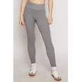 thumbnail image 2 of Womens Ribbed Knit Fleece Lined High Waist Leggings, 2 of 3