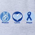 thumbnail image 2 of CafePress - Peace Love Blue Hope - Cute Infant Baby Football Bodysuit, 2 of 3