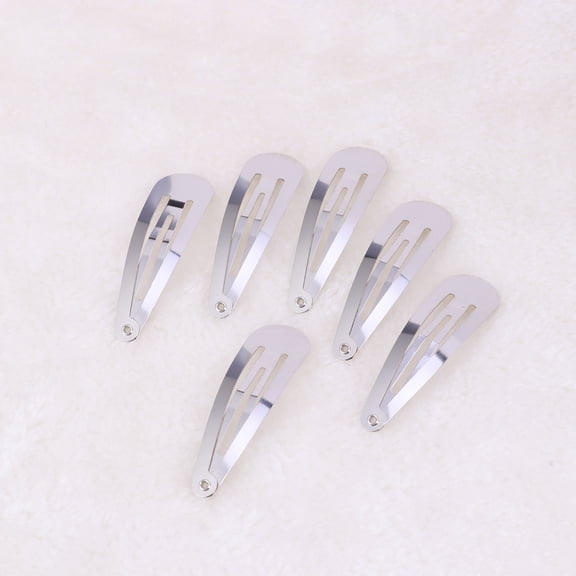 SEWCHICS 50Pcs Silver Snap Barrettes for Women Styling Accessories for Daily Use