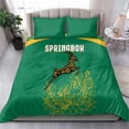 thumbnail image 3 of Ensemble de Literie South Africa Springboks avec Design Tribal Antilope et Floral, 3 of 7