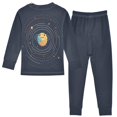 thumbnail image 2 of FORMRS Long Sleeve Top and Pants Pajama Set for Niños 2-Piece Sleepwear, Sizes 18M-8Y, Cat Planet, 2 of 6