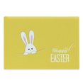 thumbnail image 1 of Yellow Cutting Board, Easter Bunny Rabbit Animal Cartoon Springtime Cheerful Fun Celebration Art Print, Decorative Tempered Glass Cutting and Serving Board, Large Size, Yellow White, by Ambesonne, 1 of 1