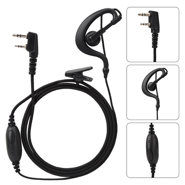 Radio Headset,K Head Radio Walkie Two Way Radio Headset PTT Earpiece Finely Tuned Performance