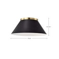 thumbnail image 7 of Nuvo Lighting Dover - 3 Light - Large Flush Mount - Black with Vintage Brass, 7 of 7