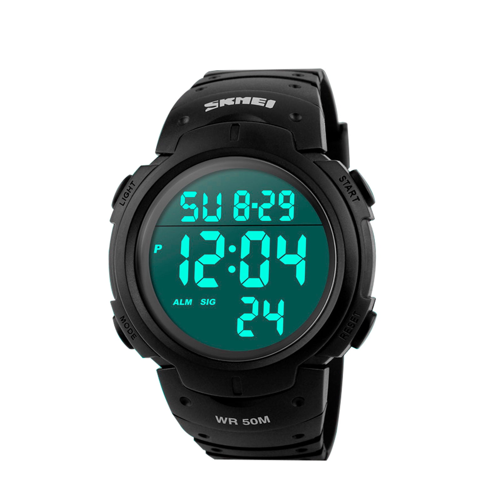 TSV - Men's Digital Sports Watch, LED Screen Large Face Military Watches, 50M Waterproof Wrist