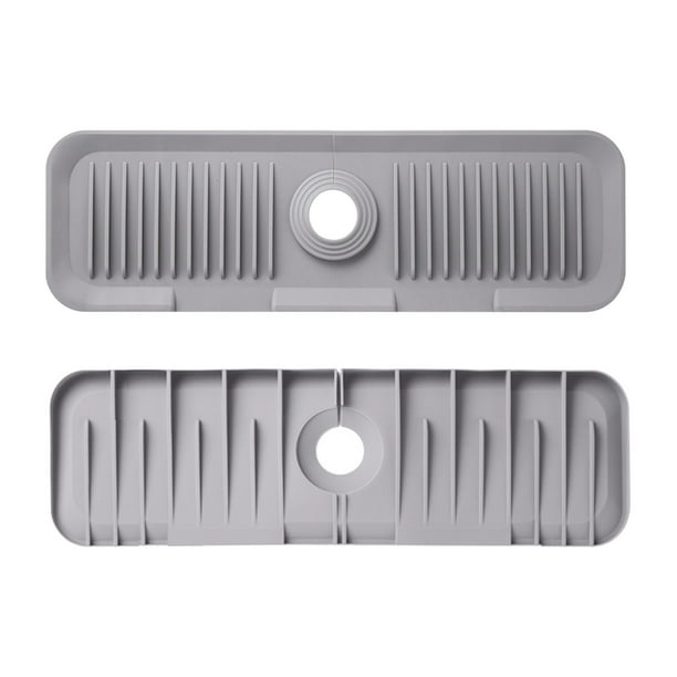 Pisexur Batería de cocina Alfombrilla para grifo de cocina, alfombrilla de drenaje para fregadero de cocina, bandeja de piedra de secado rápido, protectores de fregad para la cocina del hogar