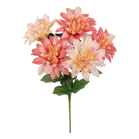 13" Artificial Silk Pink Dahlia Spring Pick, for Indoor Use, by Mainstays