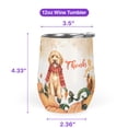 thumbnail image 5 of Happy Thanksgiving Goldendoodle with Turkey Pumpkins Autumn Vibes 12oz Stainless Steel Wine Tumbler Insulated Cup with Lid Doodle Dog Lover Gifts Idea - 12018, 5 of 5