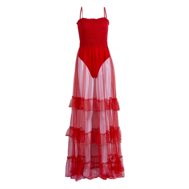 ITFABS Female Sleeveless Long Dress, Strap Tunic Evening Party Dress