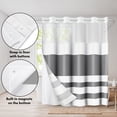 thumbnail image 3 of Americanflat 72x75 Hookless Shower Curtain - Abstract Grey White Shower Curtain with Sheer Panel, Snap-In Liner, and Grommets - 100% Polyester, 3 of 8