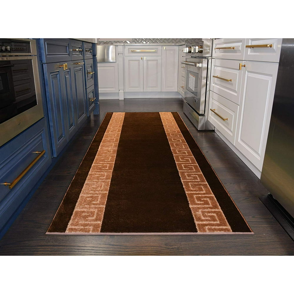 Custom Size Runner Rug Meander Greek Key Design Cut to Size Rug Runner