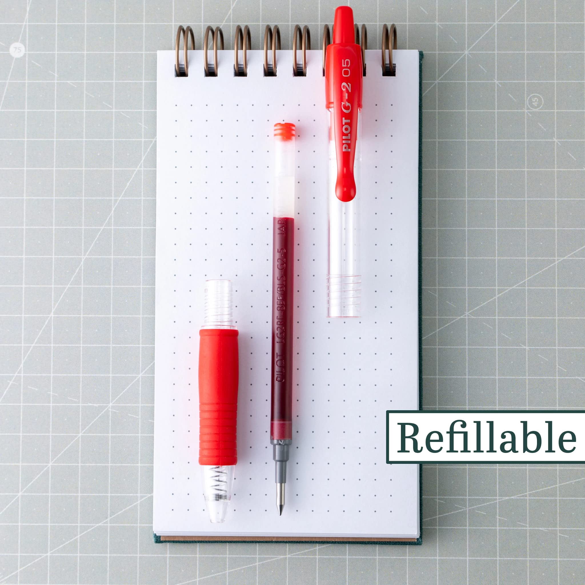 Pilot, G2 Premium Gel Roller Pens, Extra Fine Point 0.5 mm, Pack of 8, Red