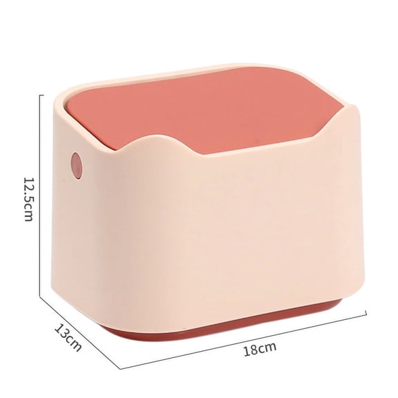 Cat Litter Waste Disposal Bin Small Pet Trash Can Press Type Double Layer Closed Garbage Box for Home Bathroom Pet Area