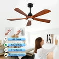 thumbnail image 6 of Eowynic 52" Farmhouse Ceiling Fan with Dimmable LED Light and Remote Control, 5 Solid Wood Blades, Revwesible DC Motor, 6 of 13