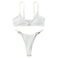 thumbnail image 1 of ENJOYW 2 Pcs/Set Maillots de Bain Ensemble Réglable Spaghetti Sangle G-string Séchage Rapide Été Bikini Ensemble pour Maillot de Bain, 1 of 7