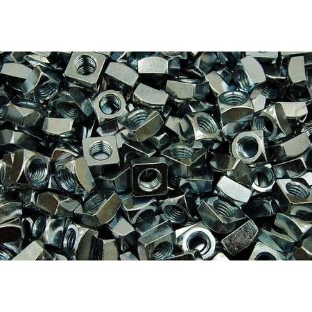 

(100) Zinc Plated 1/2-13 Square Nut - Coarse Thread